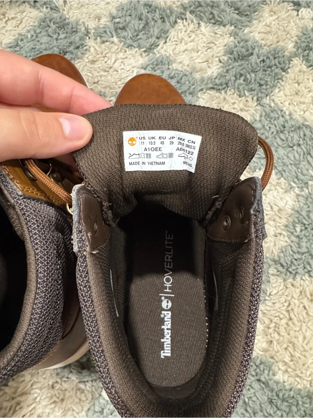 Men’s Timberland Graydon brown leather sneaker boot size 11